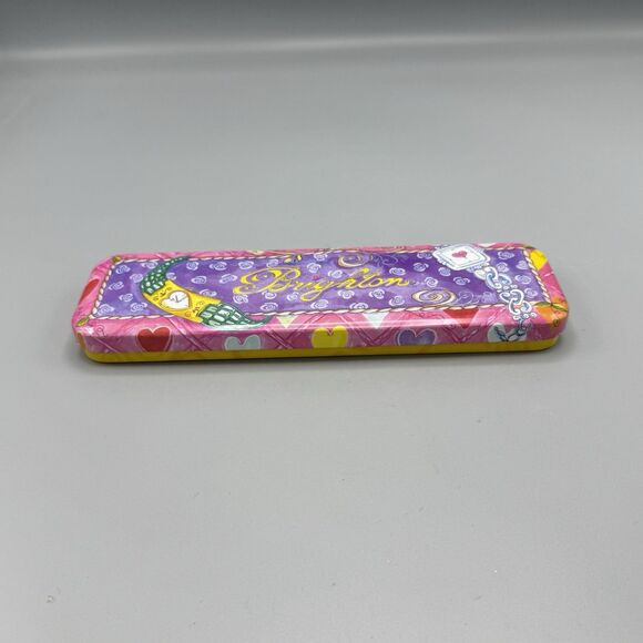 Brighton Pink Purple Rectangle Empty Watch Tin Trinket Pencil Box Romance 9.5" - Picture 7 of 10